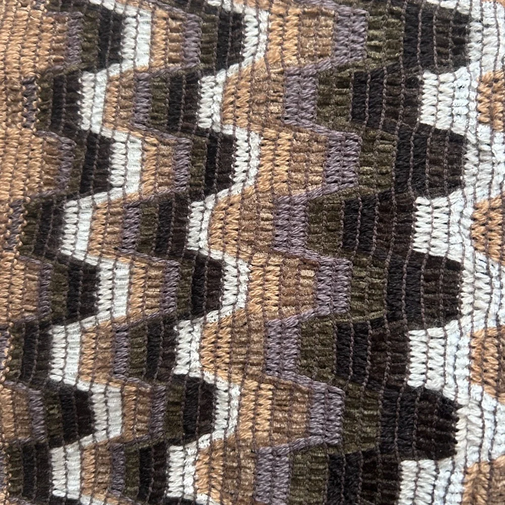 Missoni Zigzag Knit Scarf - Brown and Cream - Picture 2 of 5